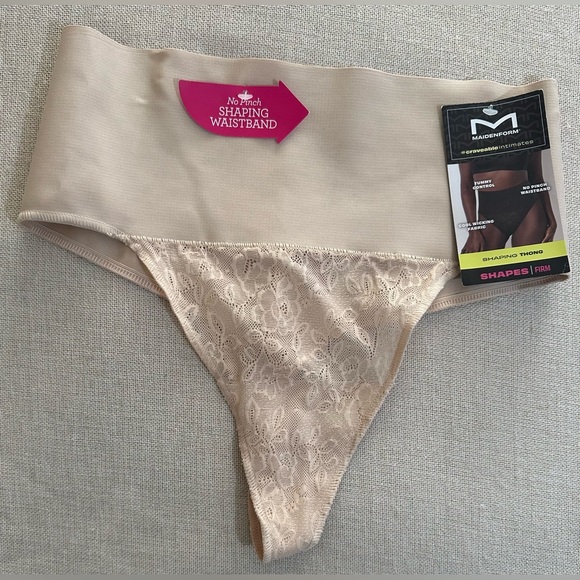 Maidenform Tame Your Tummy Lace Thong Women's Shapewear Underwear NWT - Picture 3 of 9
